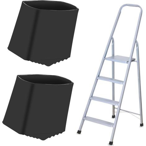 Embouts de Pieds D’échelle Antidérapants en Caoutchouc Noir, 2 Pièces Escabeau Pliant, Intérieur 2x4cm, Pièces Stables et Résistantes à L’usure (1/5)