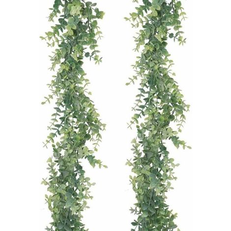 Guirlande - FOLAYA - Eucalyptus Artificiel - Lot de 2 - 6 pieds - Imperméable et Résistant aux UV (1/3)