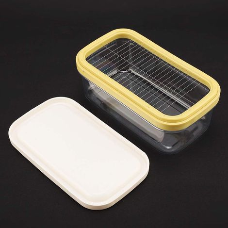 1 boîte à beurre en plastique, porte-beurre et coupe-beurre avec couvercle, boîte à beurre, boîte à fromage pour congélation (1/5)