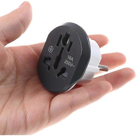 Adaptateur de voyage universel UE 16A, convertisseur euro, prise secteur UK/US/AU vers UE Shytmv (1/5)