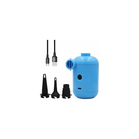 Mini pompe électrique USB portable, gonfleur et dégonfleur rapide 3 buses, pour jouets de piscine – (1/5)