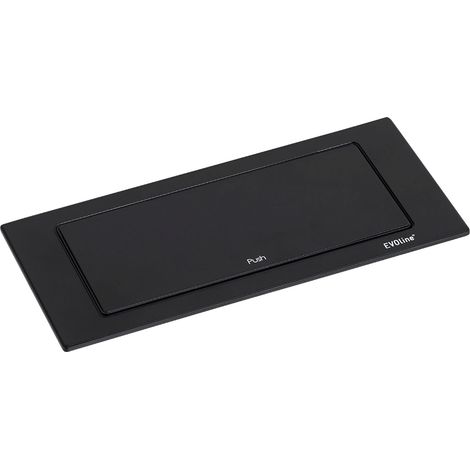 EVOline Backflip schwarz matt - versenkbare Einbau-Steckerleiste mit 2 Steckdosen und einem USB C (1/6)