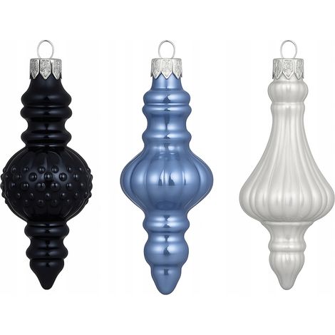 Boule de Noël en verre, couleurs variées, grande, 15 cm, 1 pièce (1/4)