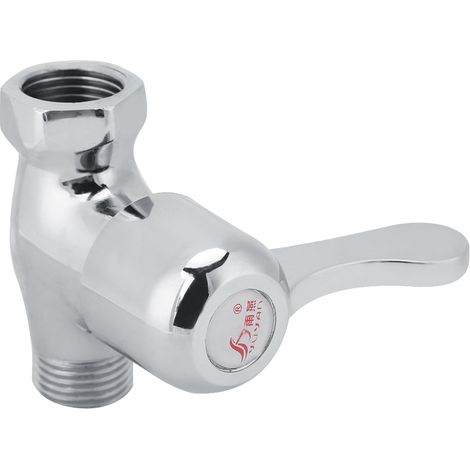 Raccord d'arrêt d'eau droit G1/2 femelle à G1/2 mâle, vanne d'arrêt pour raccordement de plomberie, accessoire de robinetterie. (1/5)