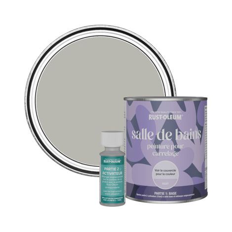 Peinture pour Carrelage de Salle de Bain, Finition Mate - Grey Tree 750ml (1/3)