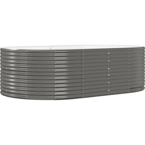 Maison Exclusive - Hochbeet Grau 212x140x68 cm Verzinkter Stahl