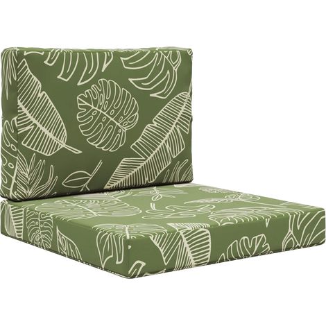 Maison Exclusive - Coussin de canapé d'extérieur 2 pcs Modèle feuille Polyester