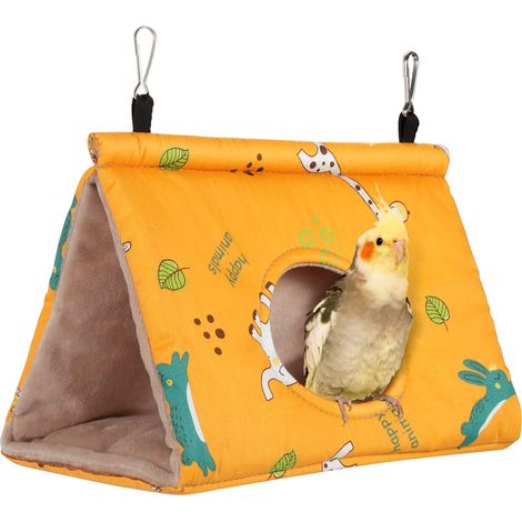 Nid d'oiseau chaud en hiver, cabane moelleuse et douillette, hamac suspendu, cage à pinsons jaune (1/5)