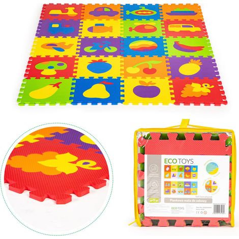 Tappetino educativo Puzzle in schiuma EVA 20 elementi 148x119 cm