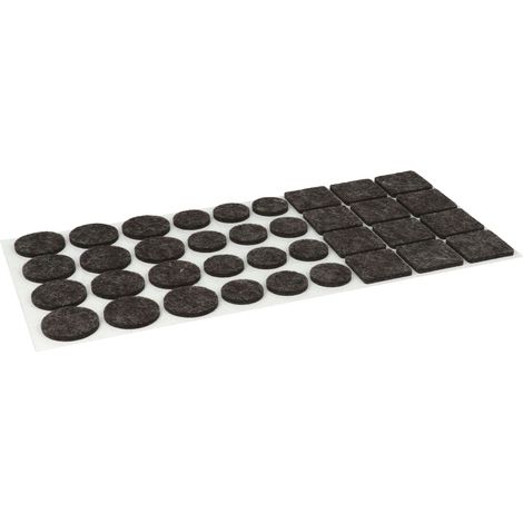 Feltrini adesivi assorititi marroni 108 pz.