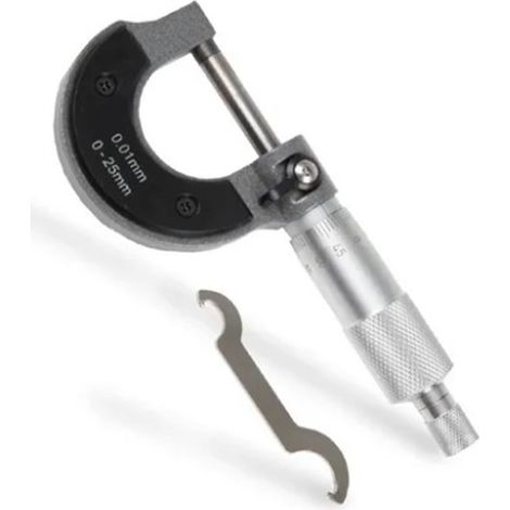 Micromètre d'extérieur, pied à coulisse, tête de micromètre, micromètre à vis, 0-25 x 0,01 mm (1/5)