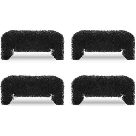Filtre de fontaine, filtre en mousse éponge pour fontaine ronde et cubique, lot de 4 filtres, filtre en mousse pour distributeur d'eau (noir) (1/4)