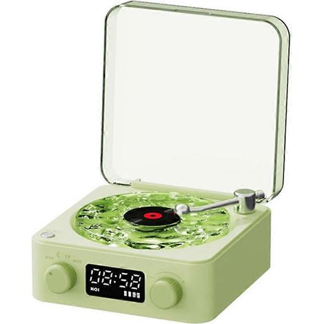 KW03 Platine vinyle rétro RGB sans fil Bluetooth 5.0, son stéréo avec bruit blanc, verte (1/5)