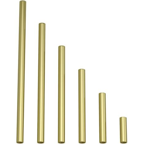 creative cables - Tube d'extension en métal pour lampes suspendues ou de table - 10 cm, Laiton (1/5)