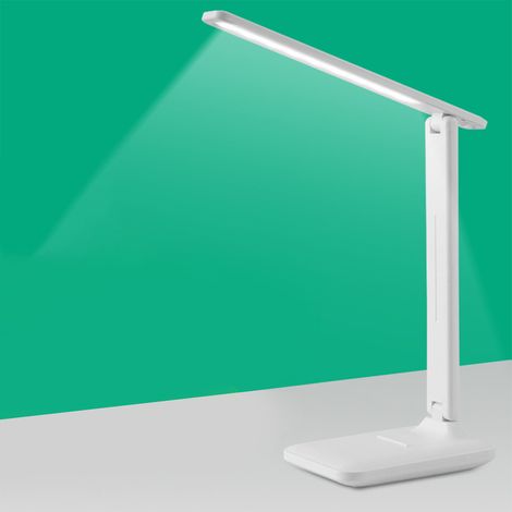Lampe de bureau pliable, à température de couleur et luminosité réglables, tactile et respectueuse des yeux, idéale pour étudier ou dormir en résidence étudiante. Batterie lithium rechargeable 4000 mA (1/5)