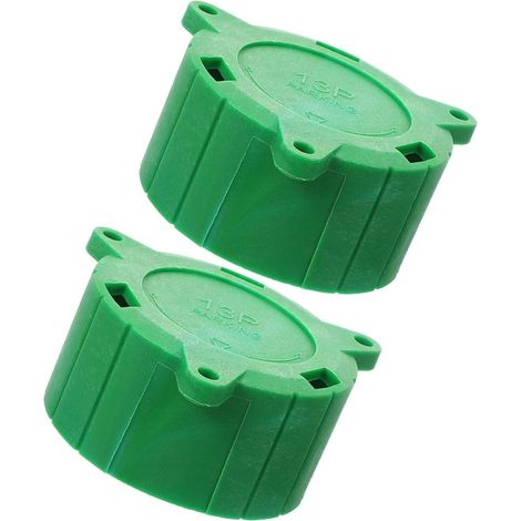 Bouchon de Prise de Remorque 13 Broches Vert en Plastique, Protection Facile à Installer et Retirer, 2 Pièces pour Prise 13p, pour Usage Extérieur (1/5)