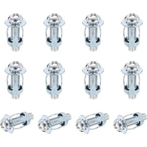12Pcs Chevilles À Expansion M8x34.5mm Vis Pour Placo Argenté (1/5)
