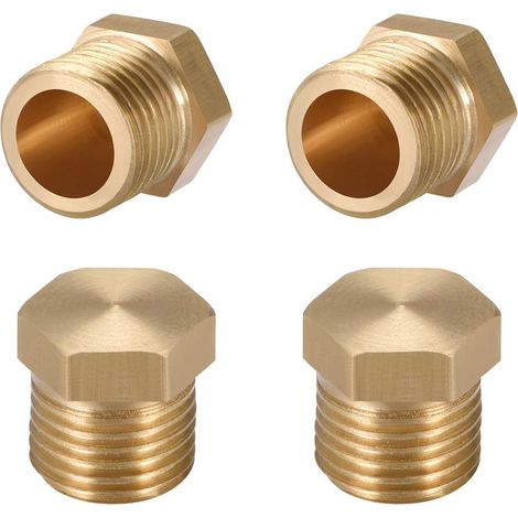 4pc Laiton Tuyau Raccord Tête creuse hex G1/8 (1/3)