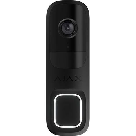 Ajax DoorBell 4MP Smart-Video-Türklingel mit AI WLAN Nachtsicht und Zwei-Wege-Audio für den Innenbereich Farbe Schwarz