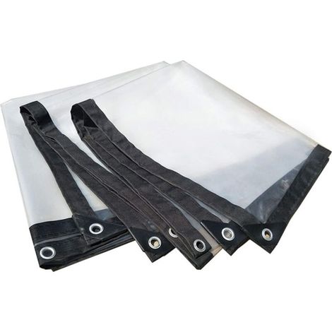 royaluxe -Bâche Imperméable Avec Œillets, Transparente, Pliable - 2x2m (1/5)