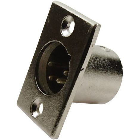 XLR embase mâle, contacts droits Cliff FC6125 Nombre de pôles: 4 argent 1 pc(s) (1/3)