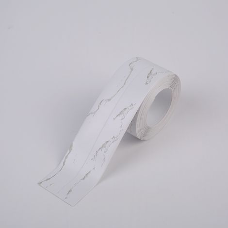 Ruban d'étanchéité autocollant, imperméable, bande PVC, ruban d'étanchéité, décoratif pour lavabo, douche, salle de bain, baignoire, protection marbre blanc, 3,7 cm  5 m