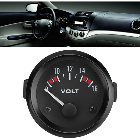 Voltmètre universel 12 V pour voiture 52 mm/2 pouces jauge de tension 8-16 V BX100007 (1/5)