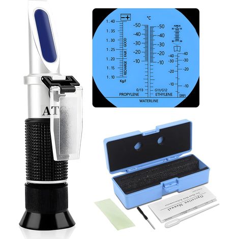 1 Réfractomètre 4-en-1, Mesure Antigel Glycol Acide Batterie Adblue, Technologie ATC LED, Pour Automobile Maintenance (1/5)
