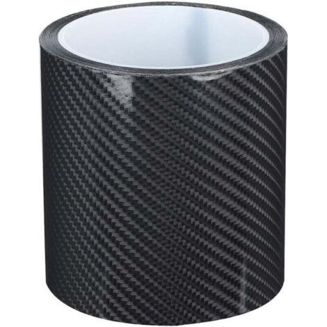 Bandes de Fibre de Carbone Anti-Rayures 10cm x 3m, Film Protecteur Autocollant pour Bord de Porte de Voiture, Vinyl (1/5)