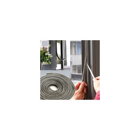 Joint adhésif en velours pour porte et fenêtre – Bande de joint brosse auto-adhésive 10m – Réduit bruit et poussière – Flexible et facile à appliquer