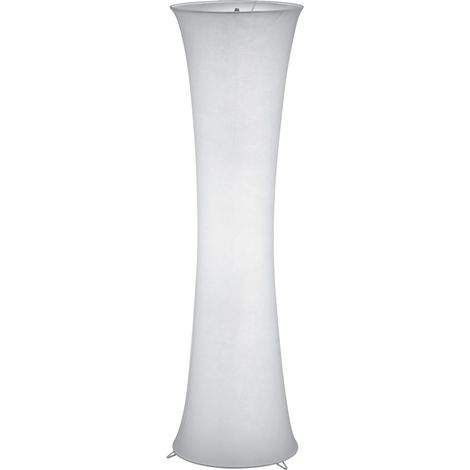 Lampada da terra in tessuto bianco corridoio illuminazione soggiorno commutabile con lampadine a LED (1/5)