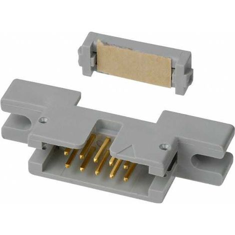 Connettore IDC maschio da flat 10 vie con fori di fissaggio