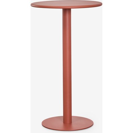 SKLUM Runder hoher Gartentisch Ø60 cm aus Eisen Mizzi Terracotta (1/5)