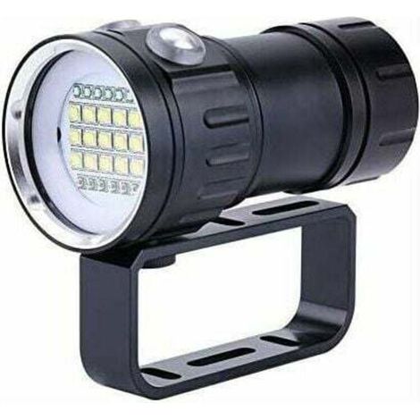 Lampe de plongée sous-marine IPX8 étanche de 18000LM, résistante jusqu'à 80 mètres de profondeur, idéale pour la photographie et la vidéo sous-marines.