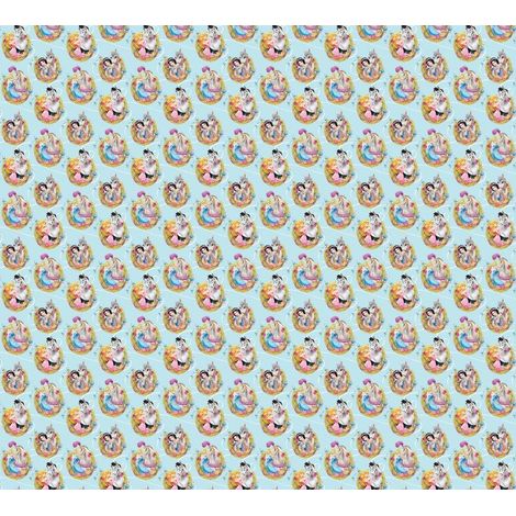 Coppia di Tende per la Cameretta 180x160 cm Principesse Disney Stemma
