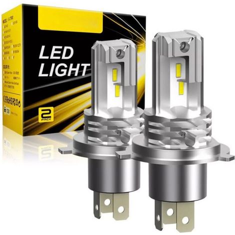 Ampoules LED H4 - 6500 K - 12 V - Plug-and-Play - Lot de 2 (1/5)