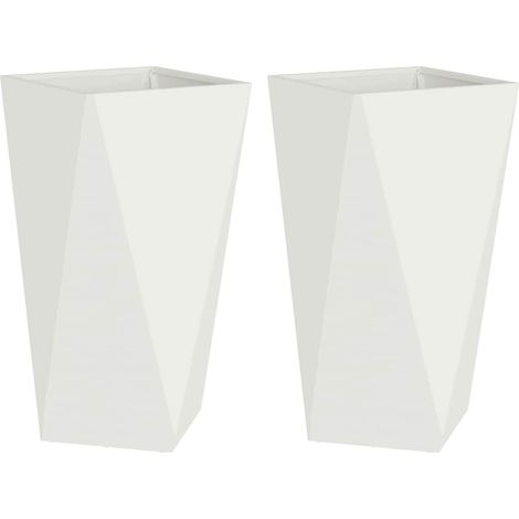 Maison Exclusive - Jardinera 2 pcs 40 x 40 x 75 cm Acero