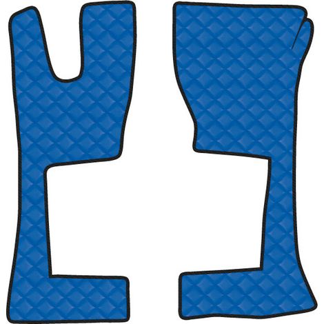 Coppia tappeti in Skeentex - Blu - compatibile per Mercedes Actros MP4 (09/1109/19) cabina stretta, tunnel - Mercedes Actros MP5 (10/19) cabina stretta, tunnel - Mercedes Actros MP5 L (11/21) cabina s