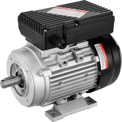 Vevor – Moteur électrique 0,75 kW monophasé – 2850 tr/min – 220-240 V – 5,15 A – Arbre à clavette 19 mm – Rotation CW/CCW pour machines agricoles