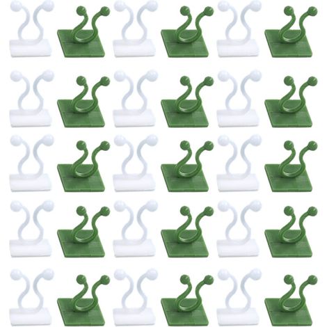 Bardusch-100 clips de fixation muraux pour plantes grimpantes, supports adhésifs, crochets et pinces de fixation. (1/4)