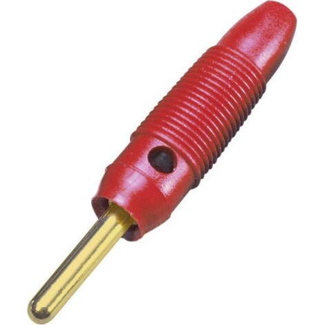 BKL ELECTRONIC 072149/G FICHE BANANE MÂLE, DROIT Ø DE LA BROCHE: 4 MM ROUGE 1 PC(S) (1/3)