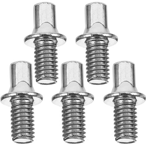 Lot De 5 Vis De Pédale De Tambour À Tête Carrée Fixation De La Vis De Pédale De Tambour De Métallique Pour Kit De Batterie Réglage Précis Installation Rapide Pièces De Percussion (1/5)