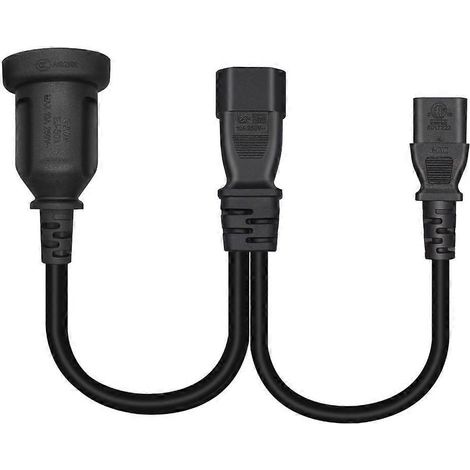 Câble adaptateur d'alimentation en Y C14 vers C13 + connecteur AU10A/16A - 10A (1/4)