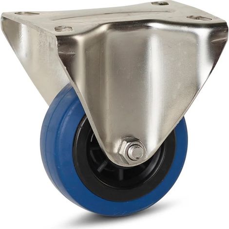 Roue fixe - MESO - Caoutchouc élastique inox - 80mm - 80kg (1/2)