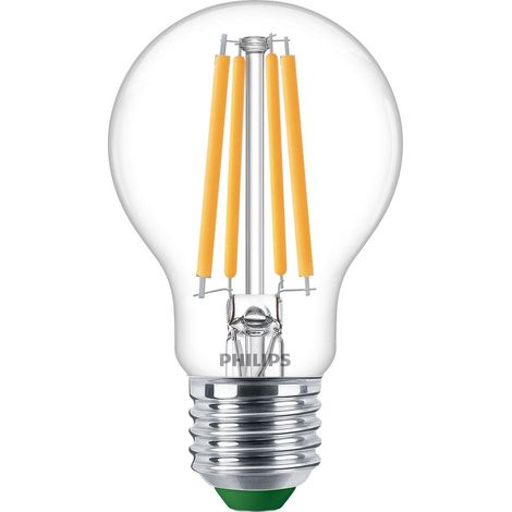Philips LED Goccia Vidrio Filamento Bombilla Transparente 4W