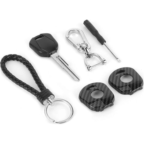 Motorrad-Zündschlüsselgehäuse-Set (unbearbeitet) im Carbonfaser-Stil, passend für Honda CBR1000RR, CBR600RR, CB900 (1/5)