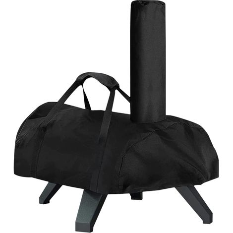Tragbare Pizzaofenabdeckung, 420D-Gewebe, wasserdicht und strapazierfähig, Abmessungen: 32 x 16,5 x 8,3 Zoll, schwarz.