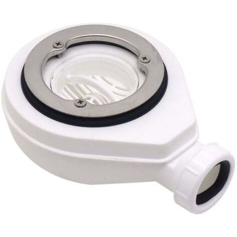 Bonde Douche Siphon Douche ABS Bonde de Douche Extra Plate ∅90 Bianco Receveurs Extra-Plats (1/4)