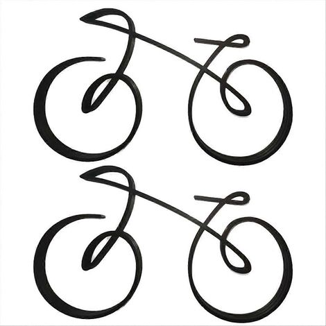 Dekorativer Metallrahmen fürs Büro, minimalistische Fahrradskulptur, Wohnaccessoire, einzigartiges Dekorationsstück (1/5)
