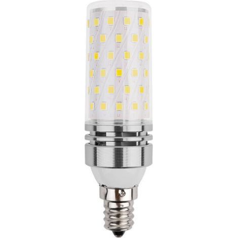Ampoule LED à effet maïs (partie en aluminium argenté rayé E14-16w lumière chaude (3000K)) (1/5)
